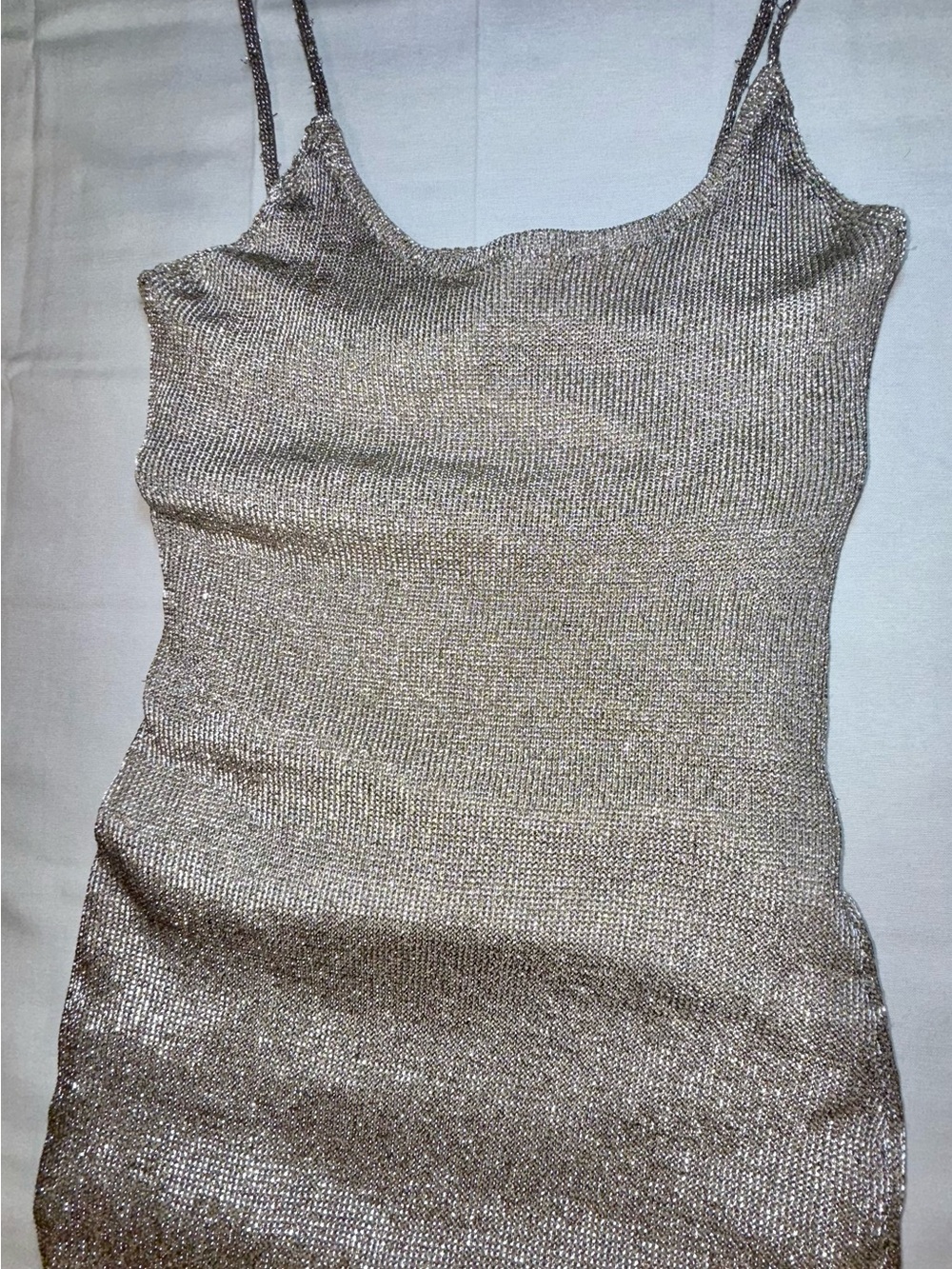 Fashion Nova Shimmering Taupe Midi Slip Dress - Picture 4 of 11